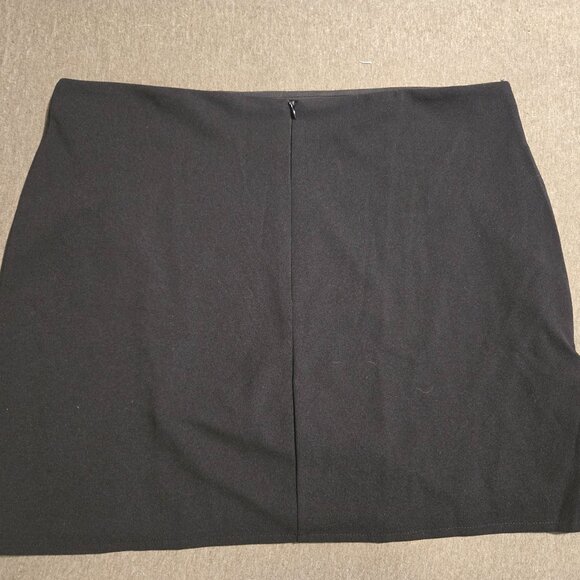 Black Bodycon mini skirt with side slit size XL - Picture 3 of 4